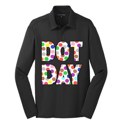 Dotty Dot Day Silk Touch Performance Long Sleeve Polo