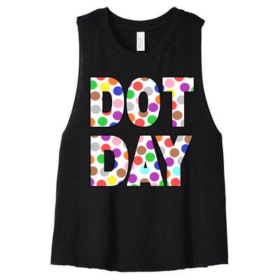 Dotty Dot Day Women's Racerback Cropped Tank