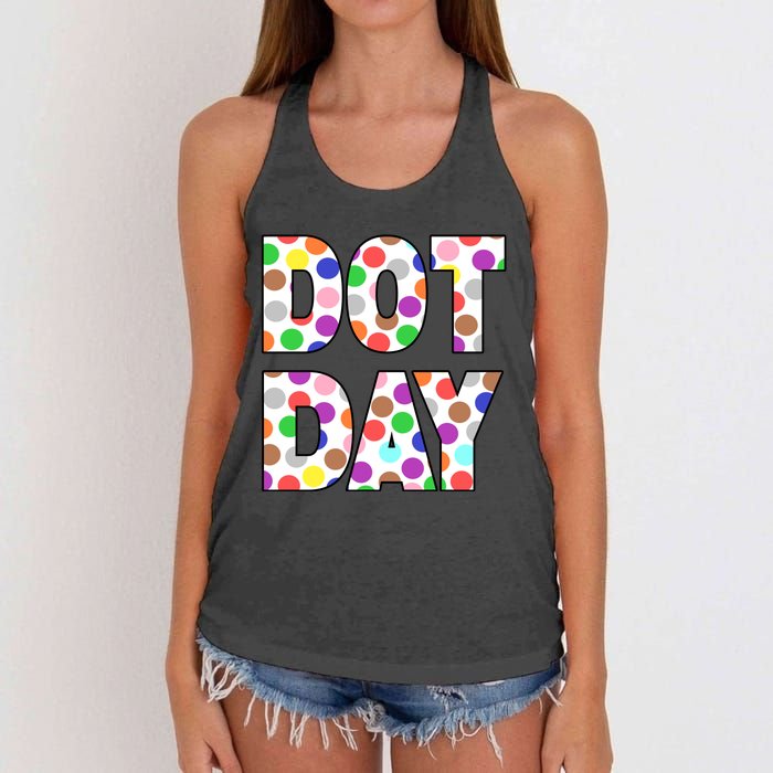 Dotty Dot Day Women's Knotted Racerback Tank