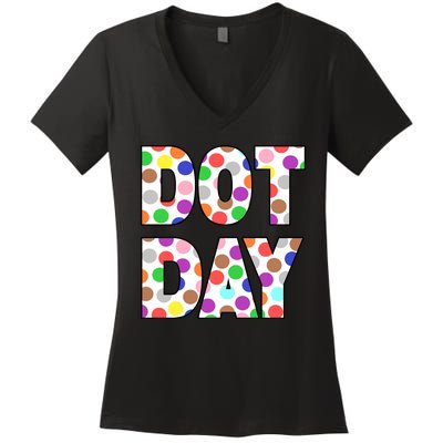 Dotty Dot Day Women's V-Neck T-Shirt