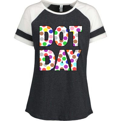 Dotty Dot Day Enza Ladies Jersey Colorblock Tee