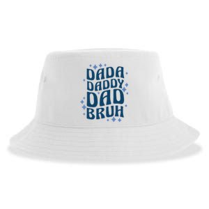 Dada Daddy Dad Bruh Fathers Day Groovy Funny Father Gifts Sustainable Bucket Hat