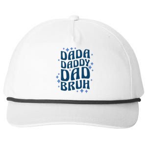 Dada Daddy Dad Bruh Fathers Day Groovy Funny Father Gifts Snapback Five-Panel Rope Hat