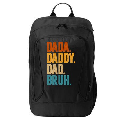 Dada Daddy Dad Bruh Vintage City Backpack