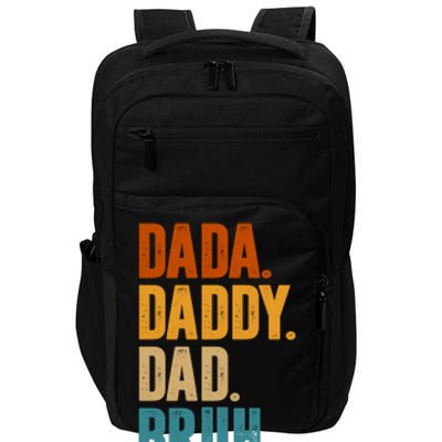 Dada Daddy Dad Bruh Vintage Impact Tech Backpack