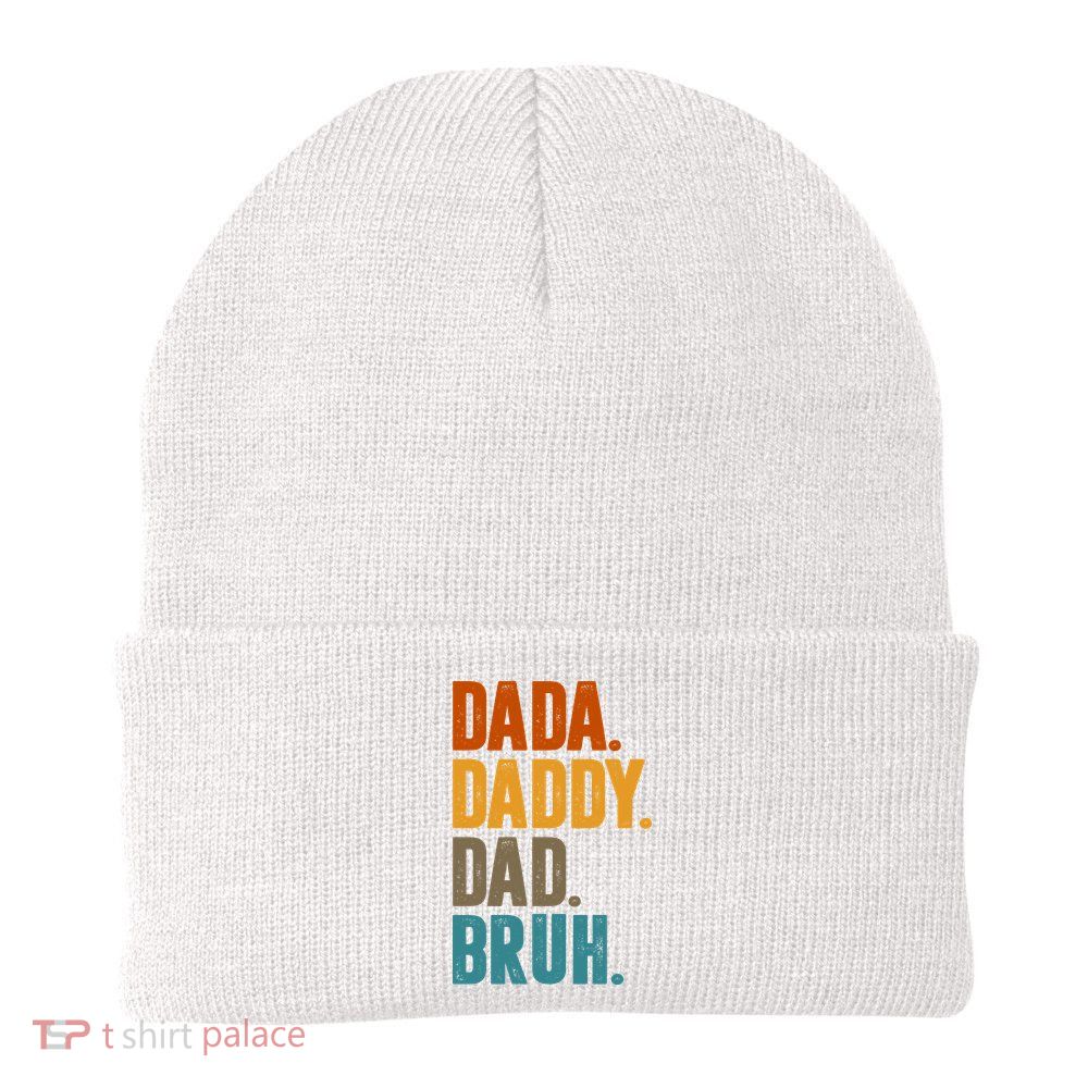 Dada Daddy Dad Bruh Vintage Beanie