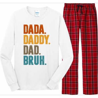 Dada Daddy Dad Bruh Vintage Long Sleeve Pajama Set