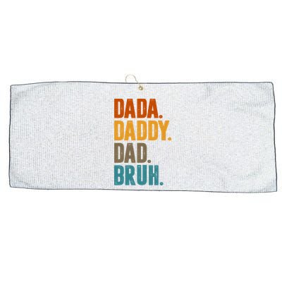 Dada Daddy Dad Bruh Vintage Large Microfiber Waffle Golf Towel