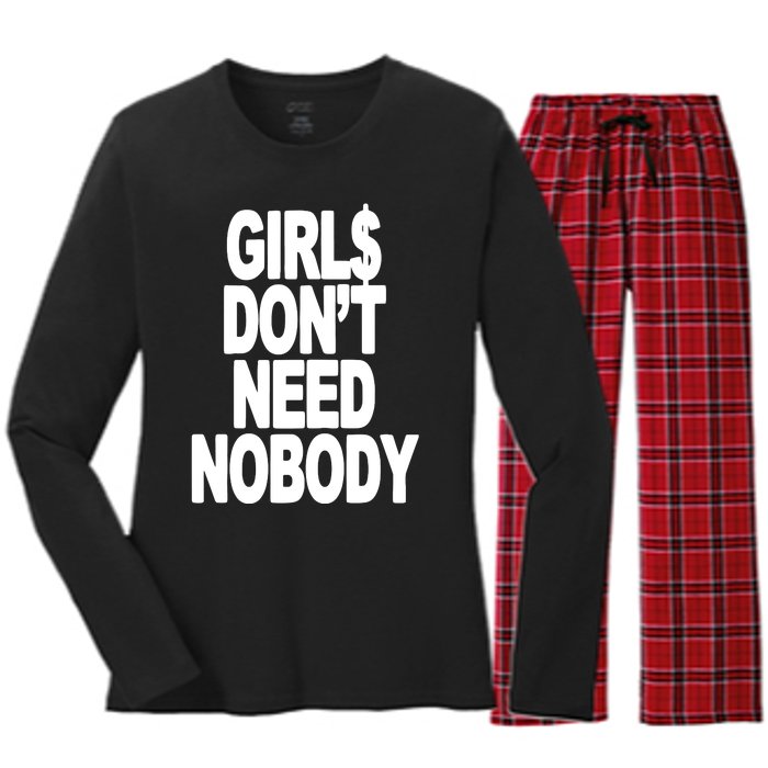 Dom Dolla Don’T Need Nobody Women's Long Sleeve Flannel Pajama Set 