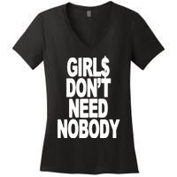 Dom Dolla Don’T Need Nobody Women's V-Neck T-Shirt