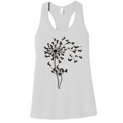 Dachshund Dandelion Women's Racerback Tank