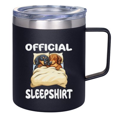 Dachshund Doxie Dog Sleep Pajamas Nightgown 12oz Stainless Steel Coffee Mug