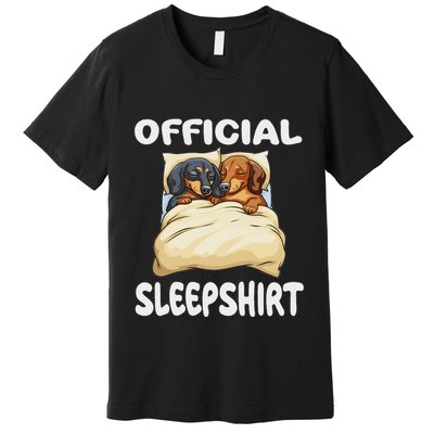 Dachshund Doxie Dog Sleep Pajamas Nightgown Premium T-Shirt