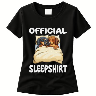 Dachshund Doxie Dog Sleep Pajamas Nightgown Womens T-Shirt