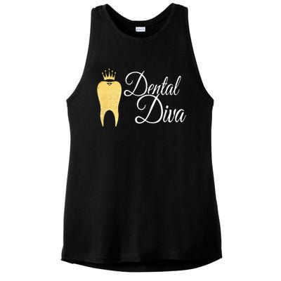 Dental Diva Dentists Assistants Hygienists Dentistry Office Ladies PosiCharge Tri-Blend Wicking Tank