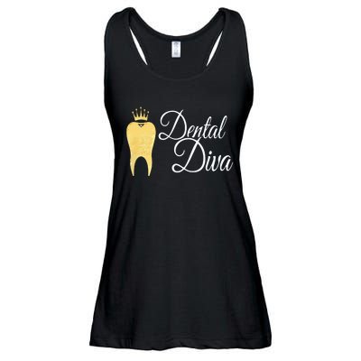 Dental Diva Dentists Assistants Hygienists Dentistry Office Ladies Essential Flowy Tank