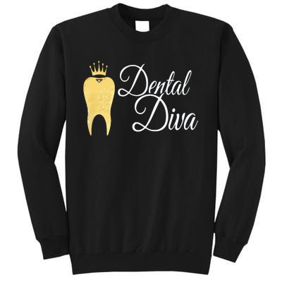 Dental Diva Dentists Assistants Hygienists Dentistry Office Tall Sweatshirt