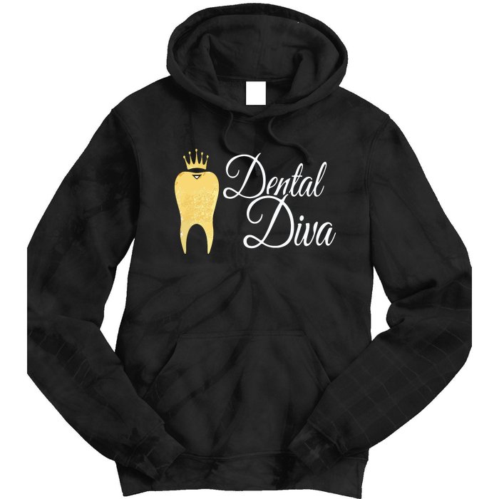 Dental Diva Dentists Assistants Hygienists Dentistry Office Tie Dye Hoodie