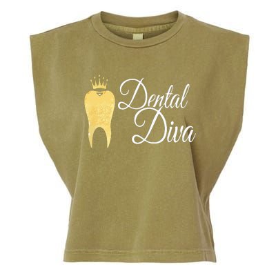 Dental Diva Dentists Assistants Hygienists Dentistry Office Garment-Dyed Women's Muscle Tee