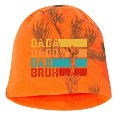 Dada Daddy Dad Bruh Fathers Day Vintage Funny Father Kati - Camo Knit Beanie