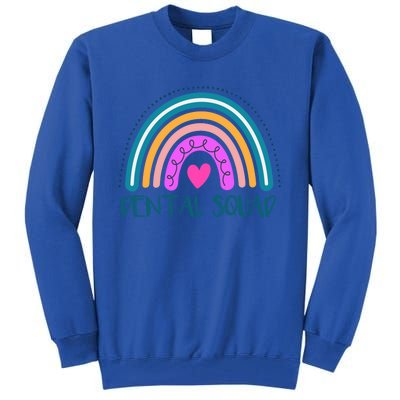 Dentist Dentistry Dental Squad Assistant Hygienist Rainbow Funny Gift Tall Sweatshirt