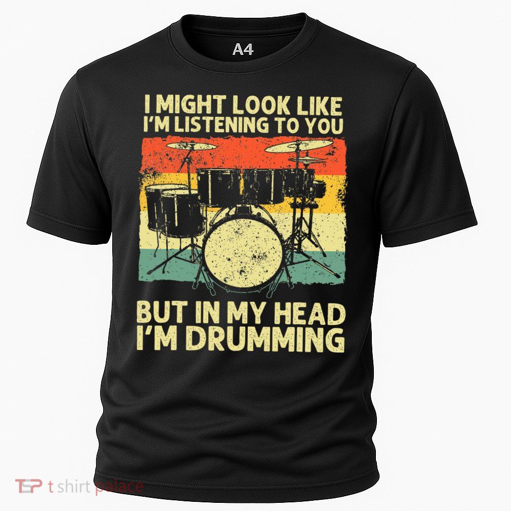 Drummer Design Drumline Drumming Drummer Cooling Performance Crew T-Shirt