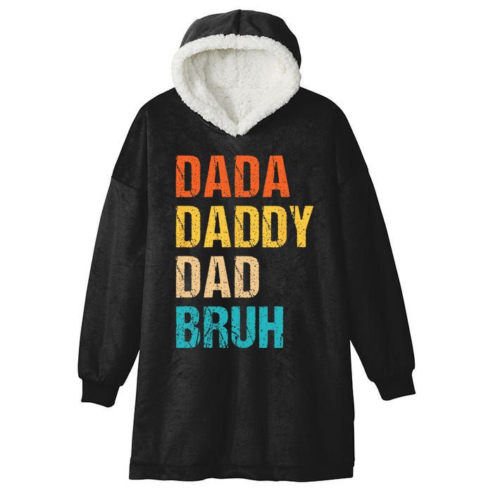 Dada Daddy Dad Bruh Hooded Wearable Blanket