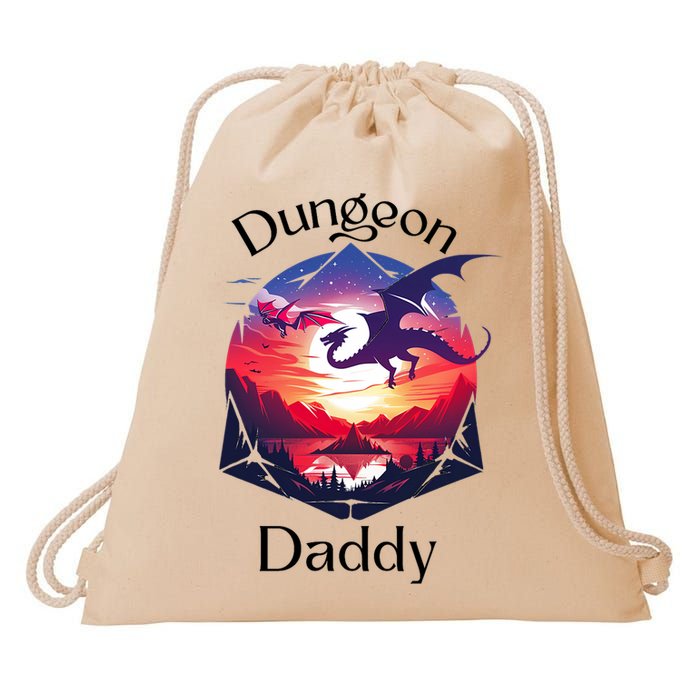 Dungeon Daddy Design For Ttrpg Lovers Drawstring Bag