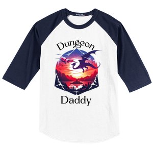 Dungeon Daddy Design For Ttrpg Lovers Baseball Sleeve Shirt