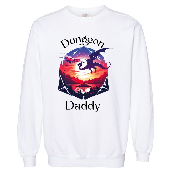 Dungeon Daddy Design For Ttrpg Lovers Garment-Dyed Sweatshirt