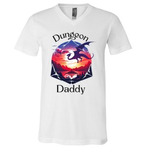 Dungeon Daddy Design For Ttrpg Lovers V-Neck T-Shirt