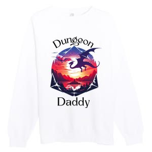 Dungeon Daddy Design For Ttrpg Lovers Premium Crewneck Sweatshirt