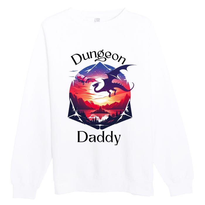 Dungeon Daddy Design For Ttrpg Lovers Premium Crewneck Sweatshirt