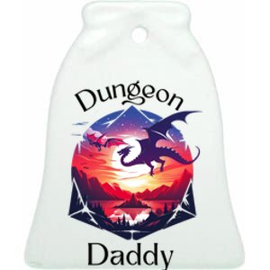 Dungeon Daddy Design For Ttrpg Lovers Ceramic Bell Ornament