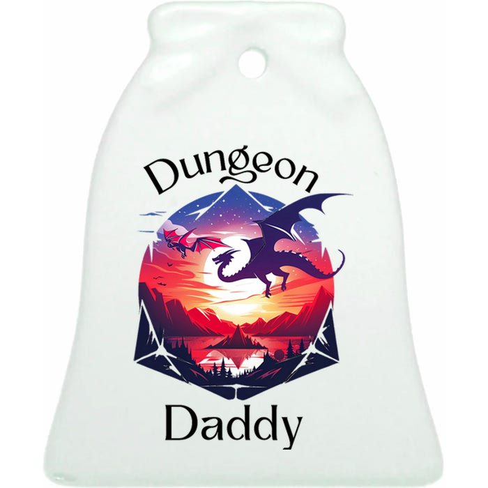 Dungeon Daddy Design For Ttrpg Lovers Ceramic Bell Ornament