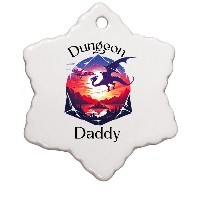 Dungeon Daddy Design For Ttrpg Lovers Ceramic Star Ornament