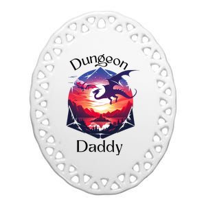 Dungeon Daddy Design For Ttrpg Lovers Ceramic Oval Ornament