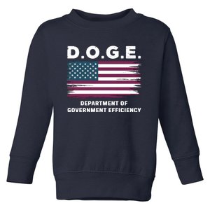 Doge D.O.G.E. Department Of Government Efficiency Toddler Sweatshirt