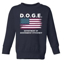 Doge D.O.G.E. Department Of Government Efficiency Toddler Sweatshirt