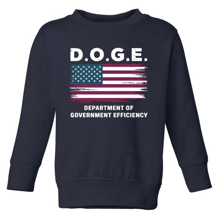 Doge D.O.G.E. Department Of Government Efficiency Toddler Sweatshirt