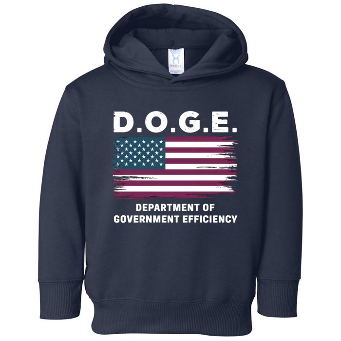 Doge D.O.G.E. Department Of Government Efficiency Toddler Hoodie