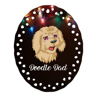 Doodle Dad Ceramic Oval Ornament