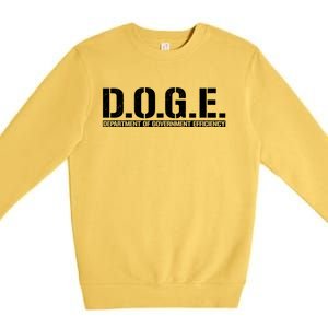 Doge D.O.G.E. Department Of Government Premium Crewneck Sweatshirt