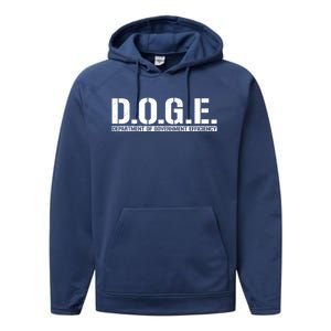 Doge D.O.G.E. Department Of Government Performance Fleece Hoodie