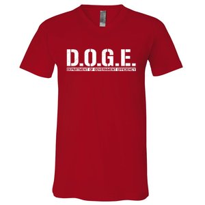 Doge D.O.G.E. Department Of Government V-Neck T-Shirt