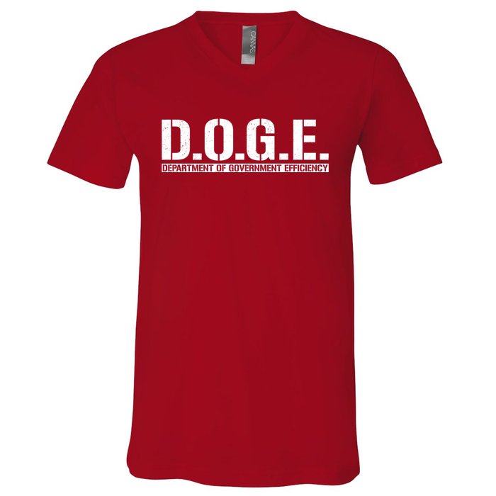 Doge D.O.G.E. Department Of Government V-Neck T-Shirt