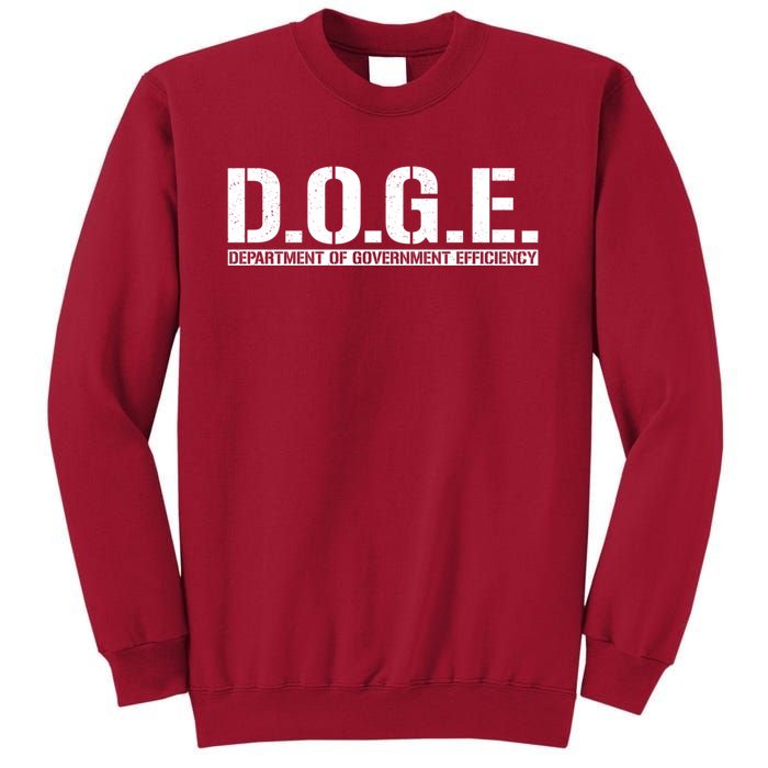 Doge D.O.G.E. Department Of Government Tall Sweatshirt