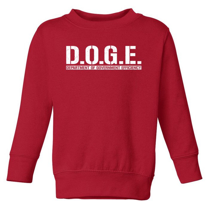 Doge D.O.G.E. Department Of Government Toddler Sweatshirt