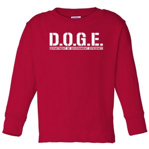 Doge D.O.G.E. Department Of Government Toddler Long Sleeve Shirt