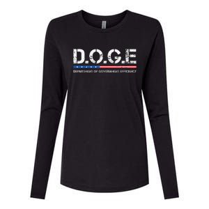 Doge D.O.G.E. Department Of Government Efficiency Womens Cotton Relaxed Long Sleeve T-Shirt